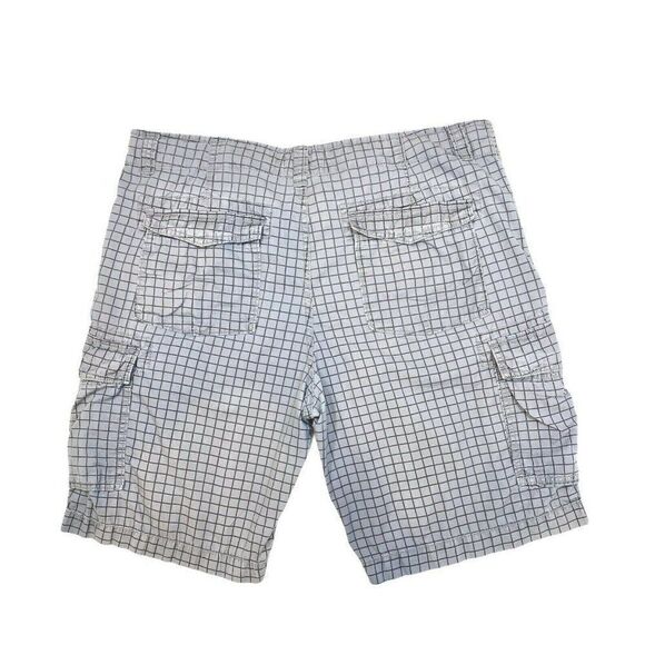 Vintage OP Ocean Pacific Gray Black Checked Cotton - Picture 2 of 8